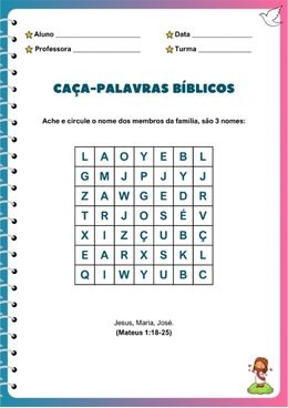 Amostra Caça-palavras Bíblico