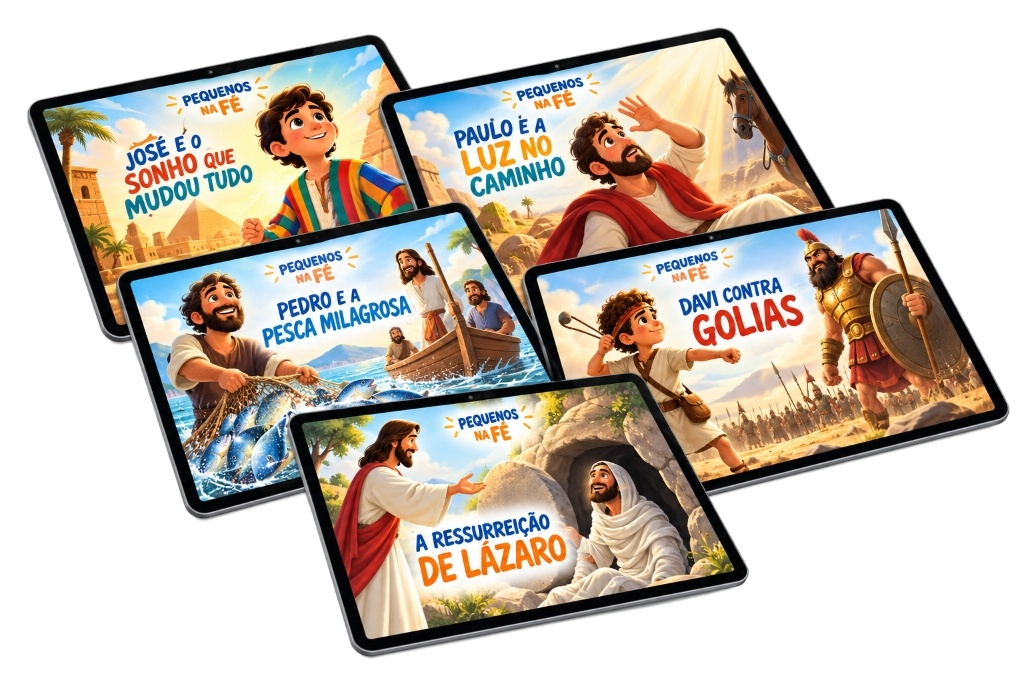 Mockup dos Livros Digitais 10 Histórias Bíblicas Encantadoras
